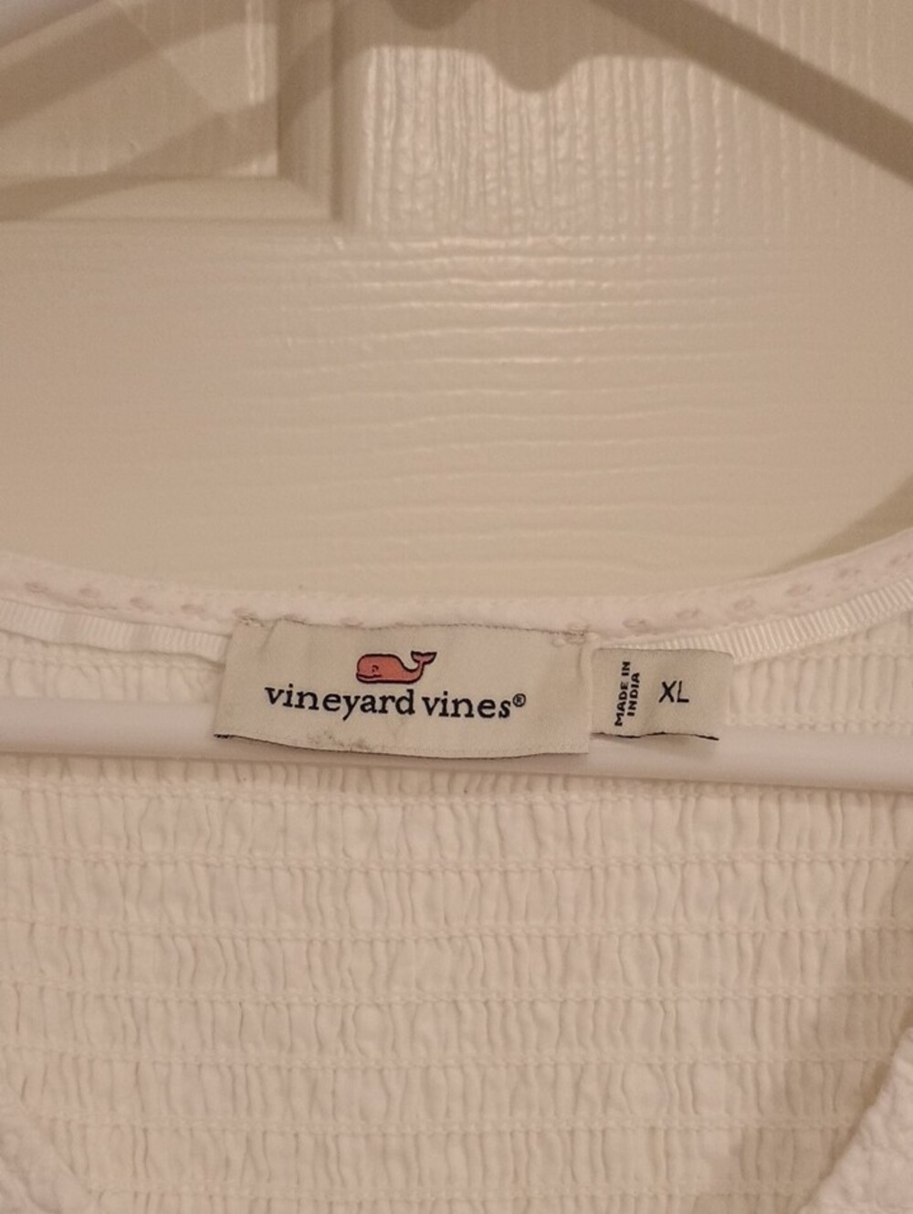 Vineyard Vines White Smocked Midi Dress - Picture 2 of 4